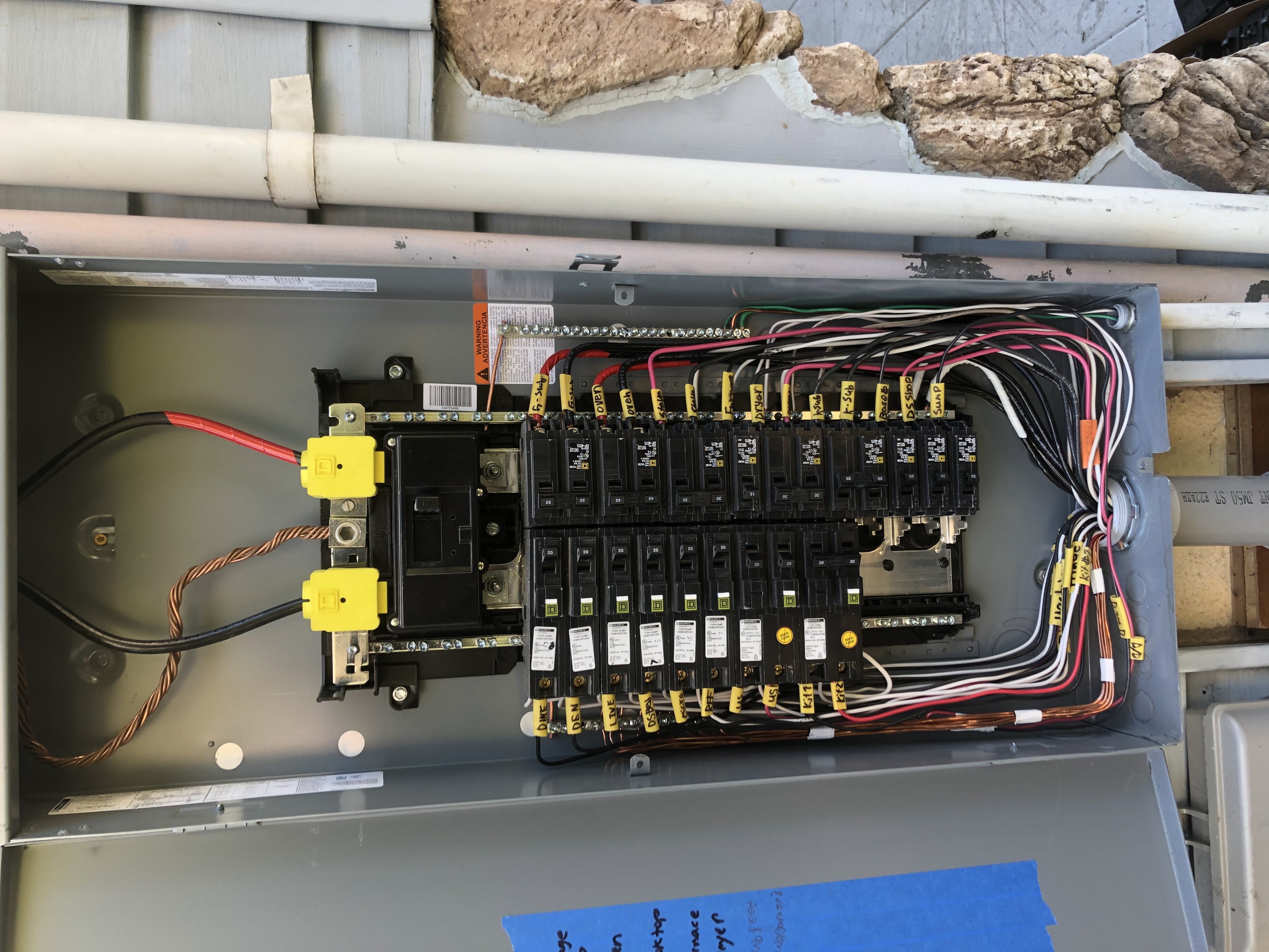 Electrical work on site