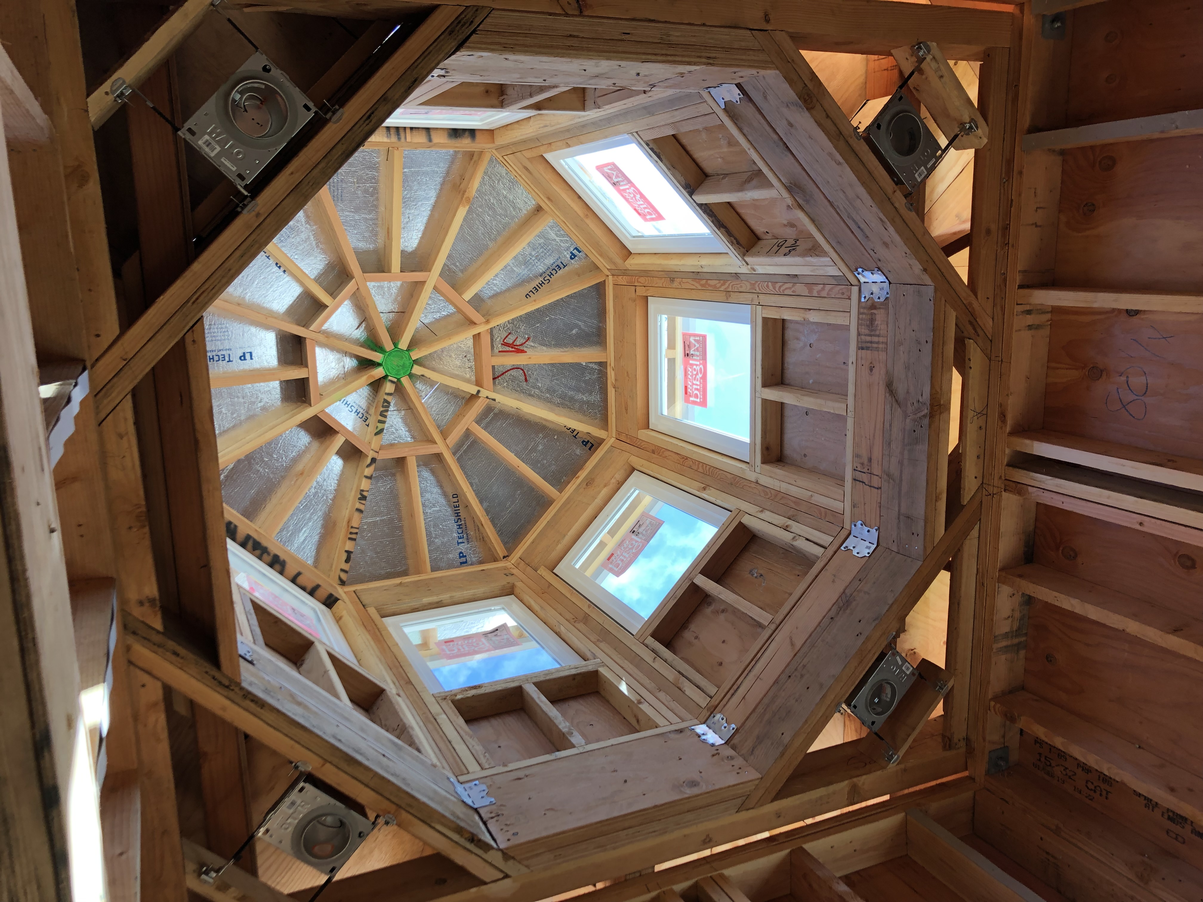 Octagonal ceiling framing craftsmanship